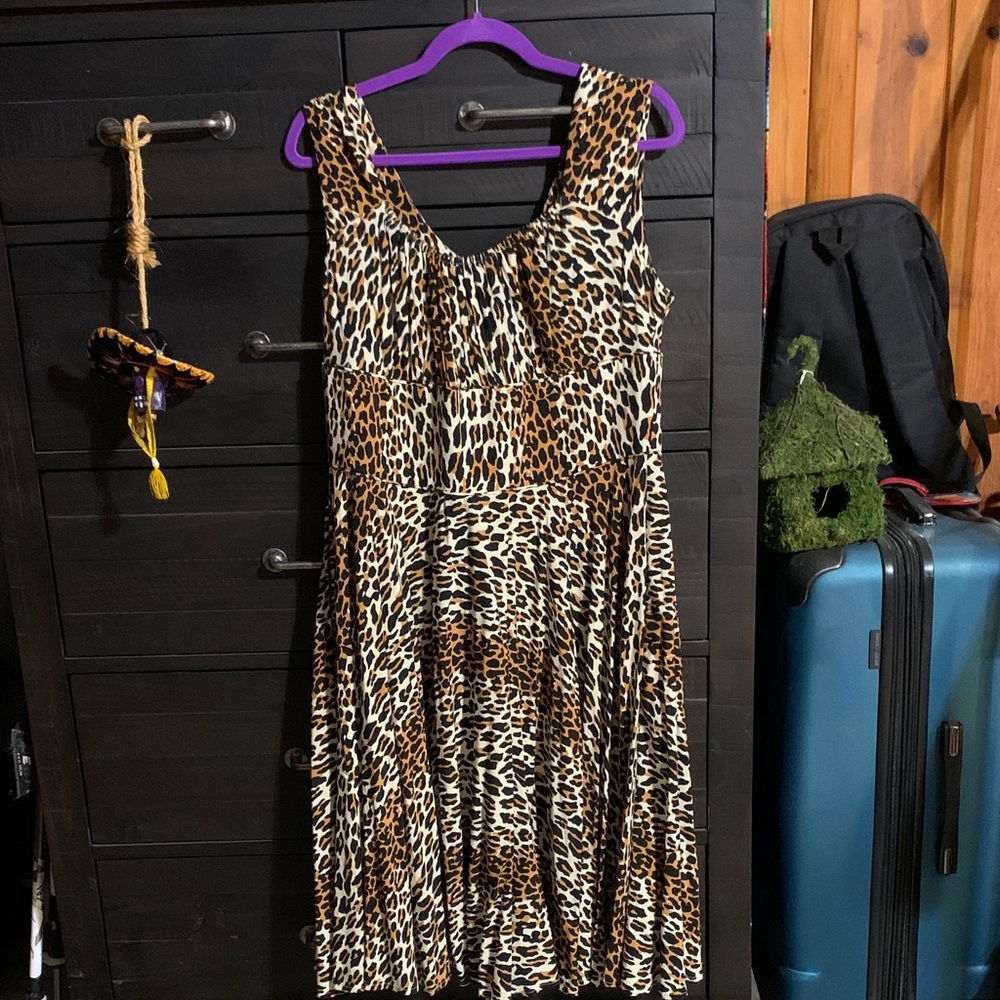 Trashy Diva Leopard Print Sleeveless Dress! #EUC